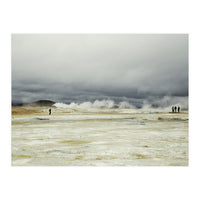 Tourists at the volcano steam spot - Iceland (Print Only)