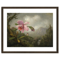 Martin Johnson Heade (Lumberville, 1819-St. Augustine, 1904). Orchid and Hummingbird near a Water...