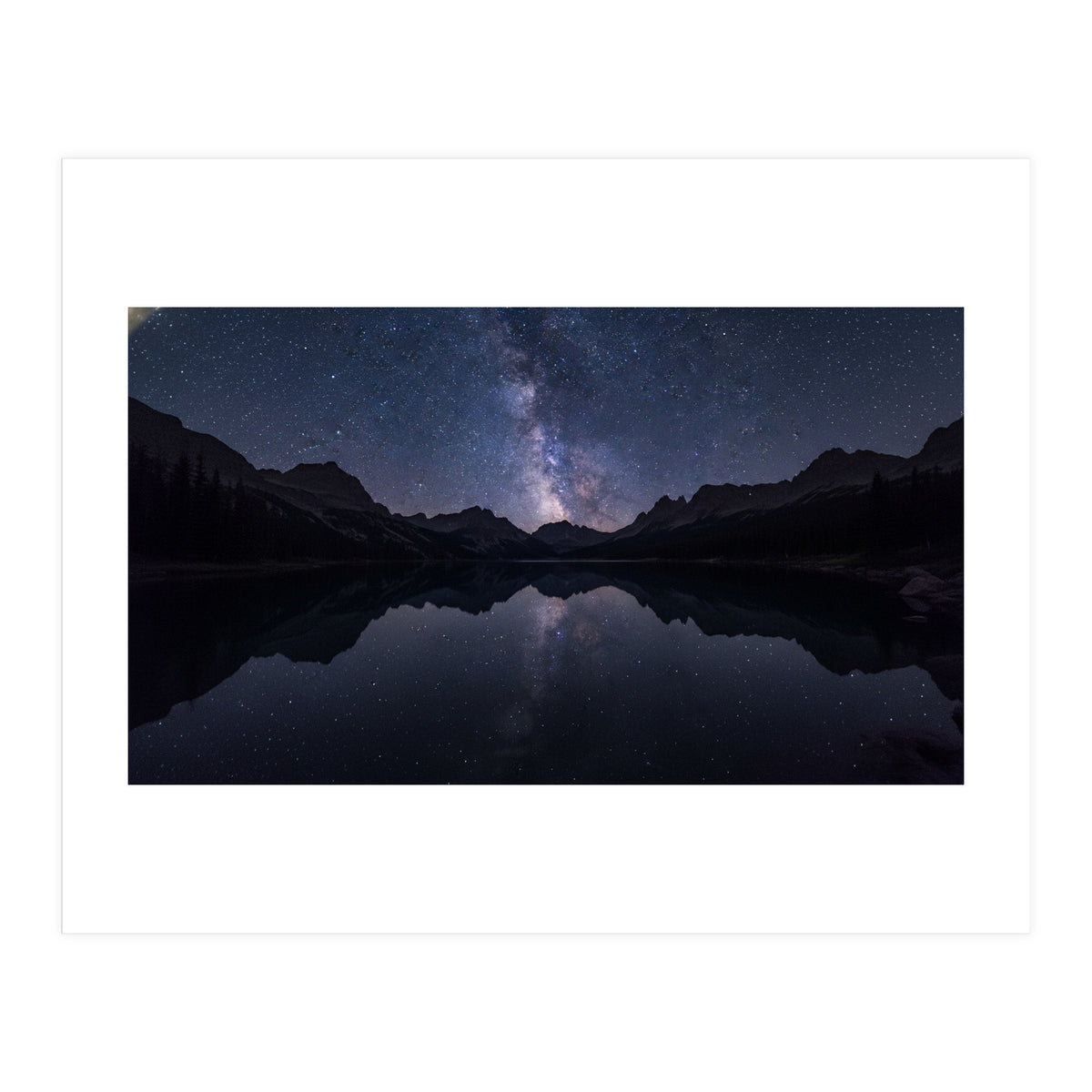 Starlit Reflection: Milky Way Over Mountain Lake (Print Only)