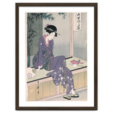 Kitagawa Utamaro (Copy) / 'Mujer sentada en una veranda', ca.  1798; 20th century, Japanese School. thumbnail