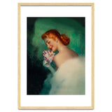 Portrait Of A Pinup Bride In White Dress And A Flower Boukuet thumbnail