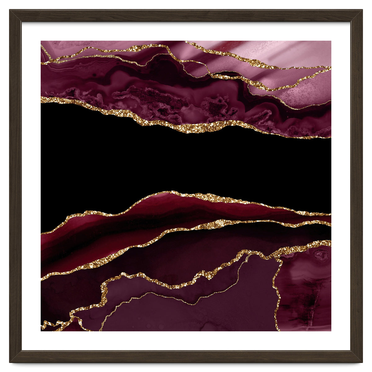 Burgundy & Gold Agate Texture 11