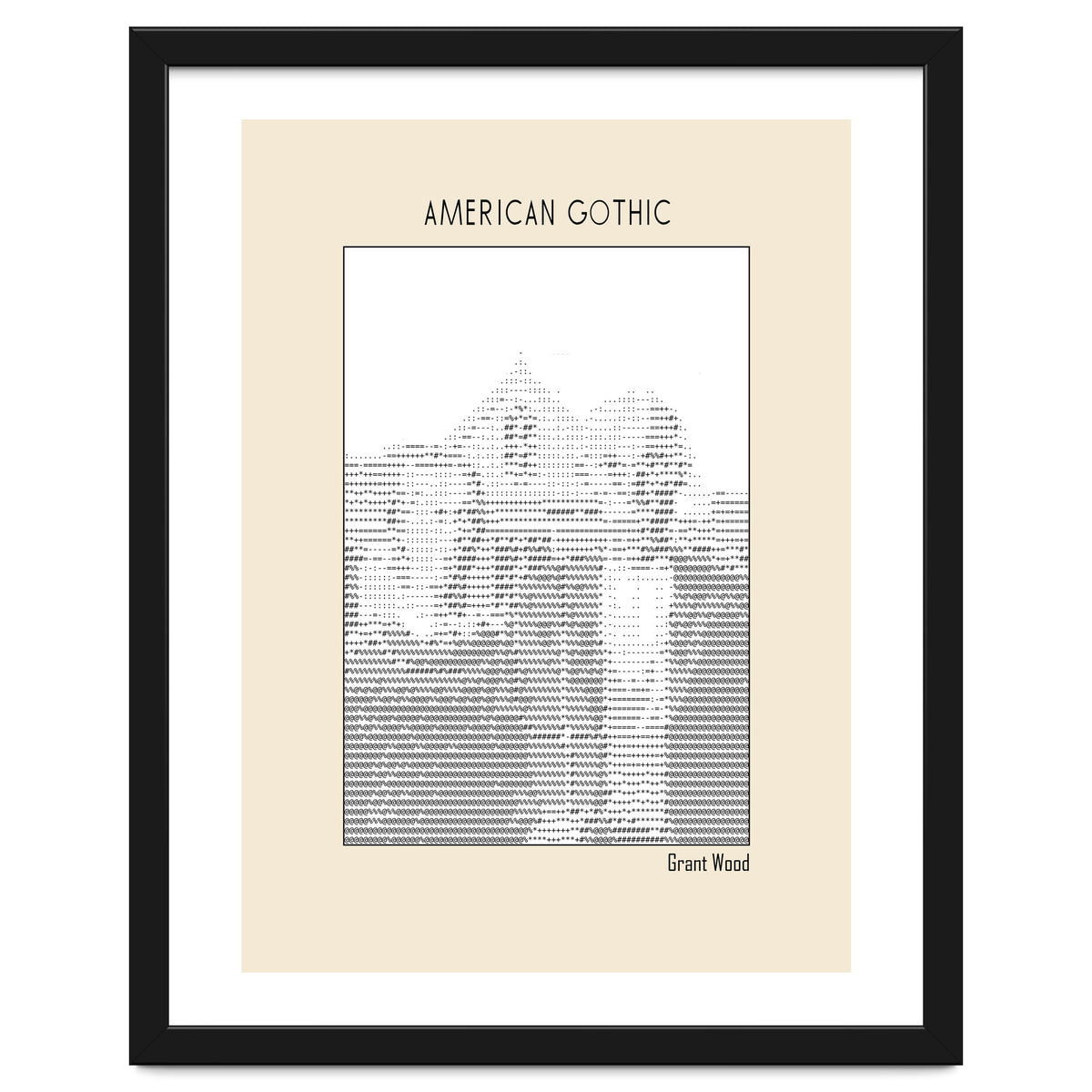 American Gothic – Grant Wood (ascii Art)