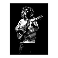 Pat Metheny American Jazz Guitarist Legend in Monochrome (Print Only)