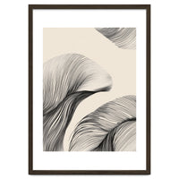 Black And White Flowing Lines Organic Shapes