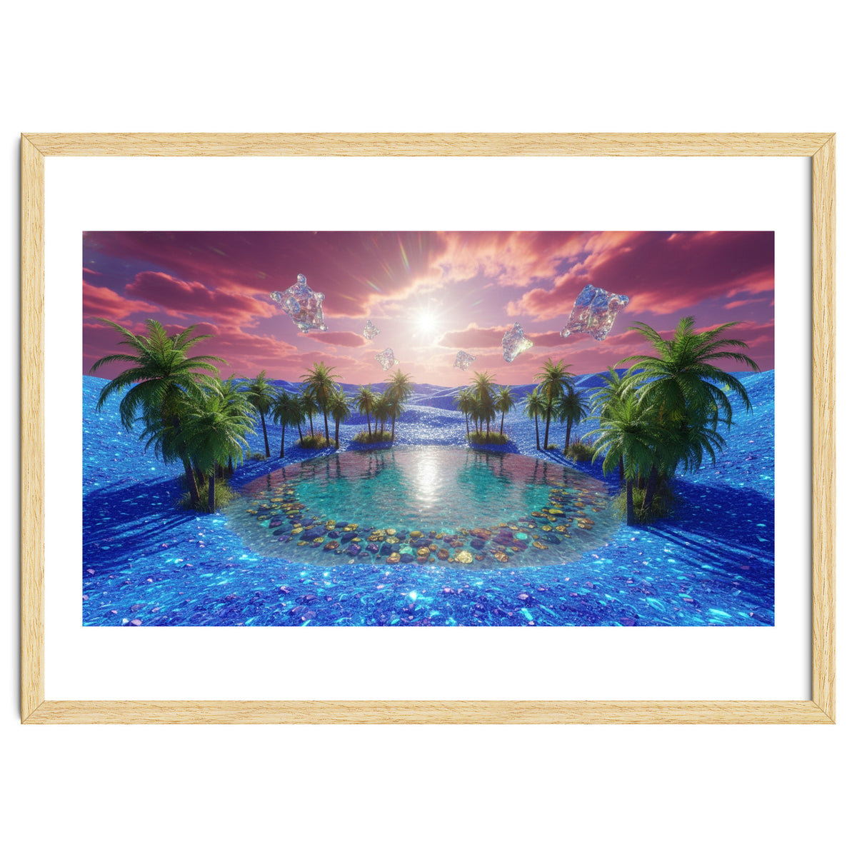 Oasis of Dreams: Surreal Tropical Landscape