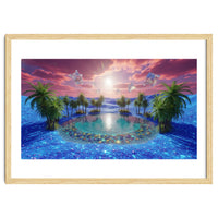 Oasis of Dreams: Surreal Tropical Landscape