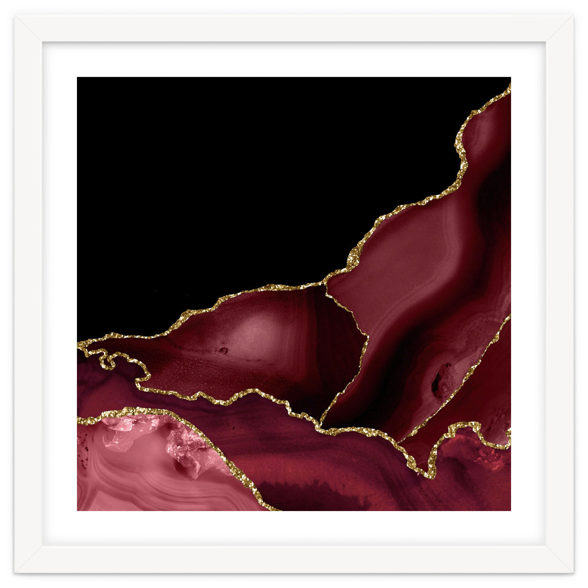 Burgundy & Gold Agate Texture 03