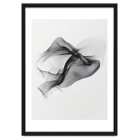 Abstract Black Flowing Fabric Wave