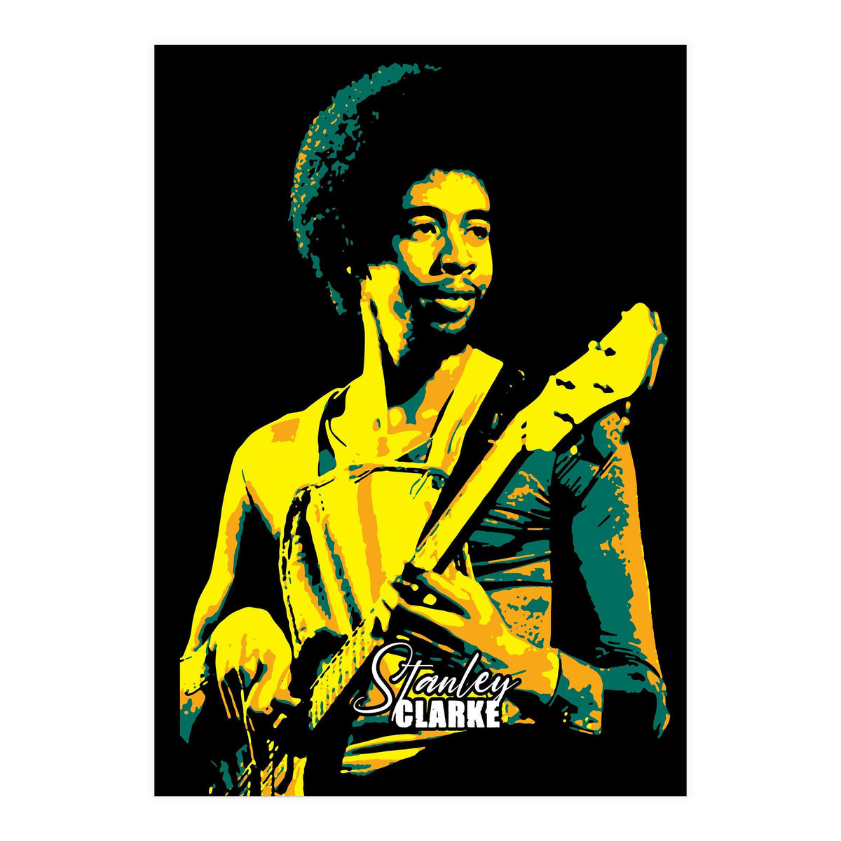 Stanley Clarke American Musician Bassist Legend (Print Only)