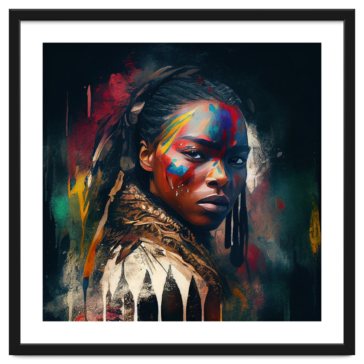 Powerful American Native Warrior Woman #1