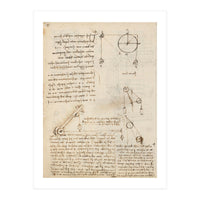Folio f 172v. Codex Madrid I (Ms. 8937) "Treaty of statics and mechanics", 192 folios with 384 pa... (Print Only)