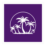 Palm Trees And Sunset in White (Print Only) thumbnail