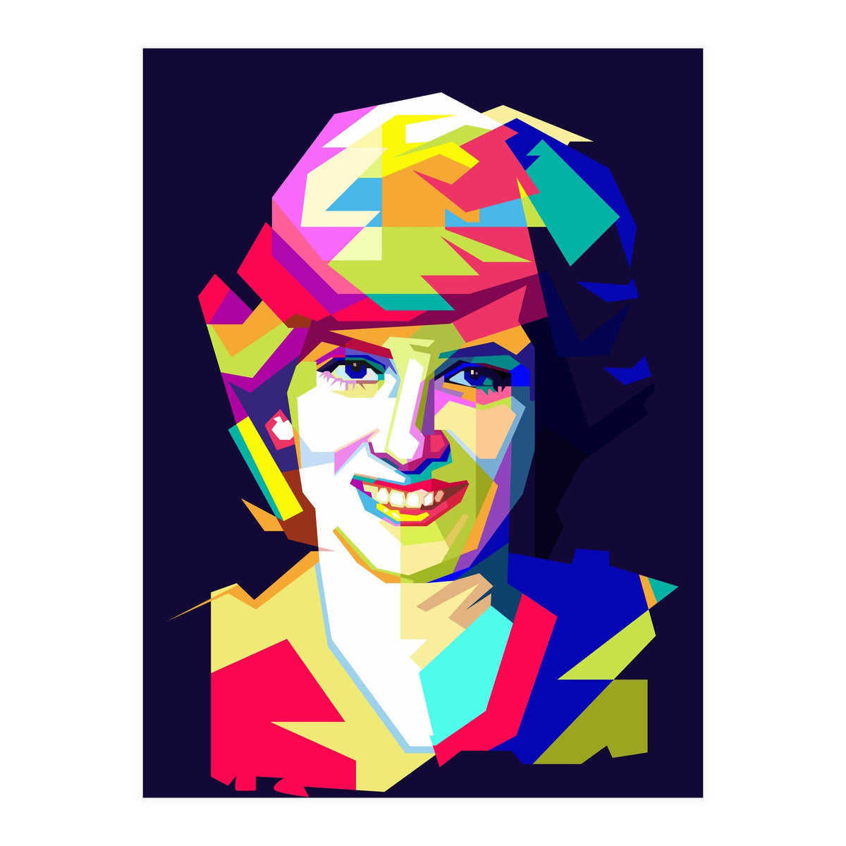 Lady Diana Princes Of Wales Pop Art WPAP (Print Only)