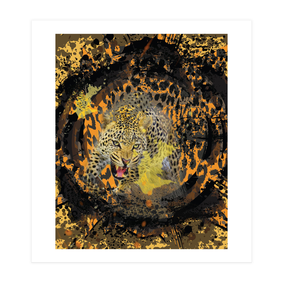 Angry Leopard (Print Only)