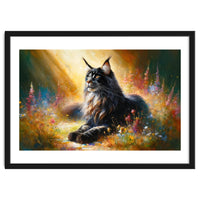Majestic Lynx In Blooming Meadow