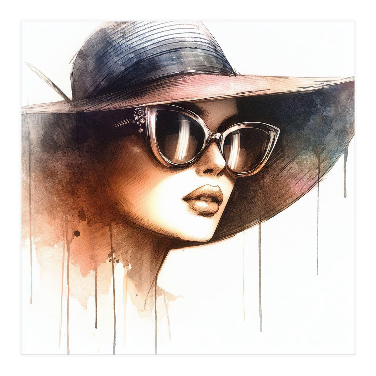 Watercolor Elegant Woman #2 (Print Only)