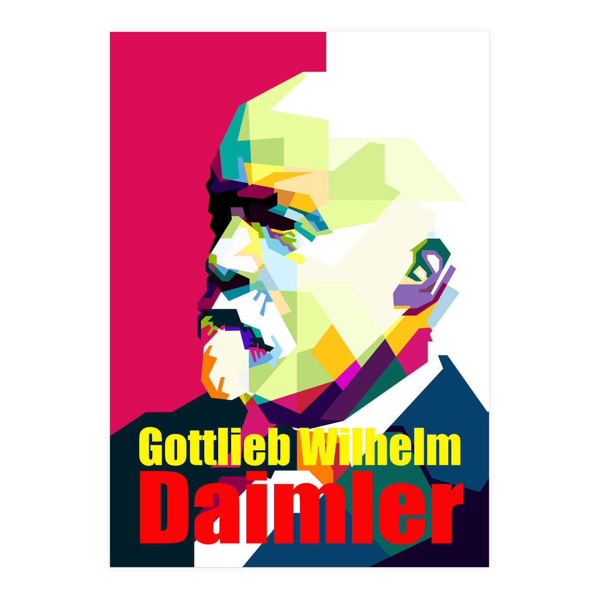 Gottlieb Daimler Pop Art WPAP (Print Only)