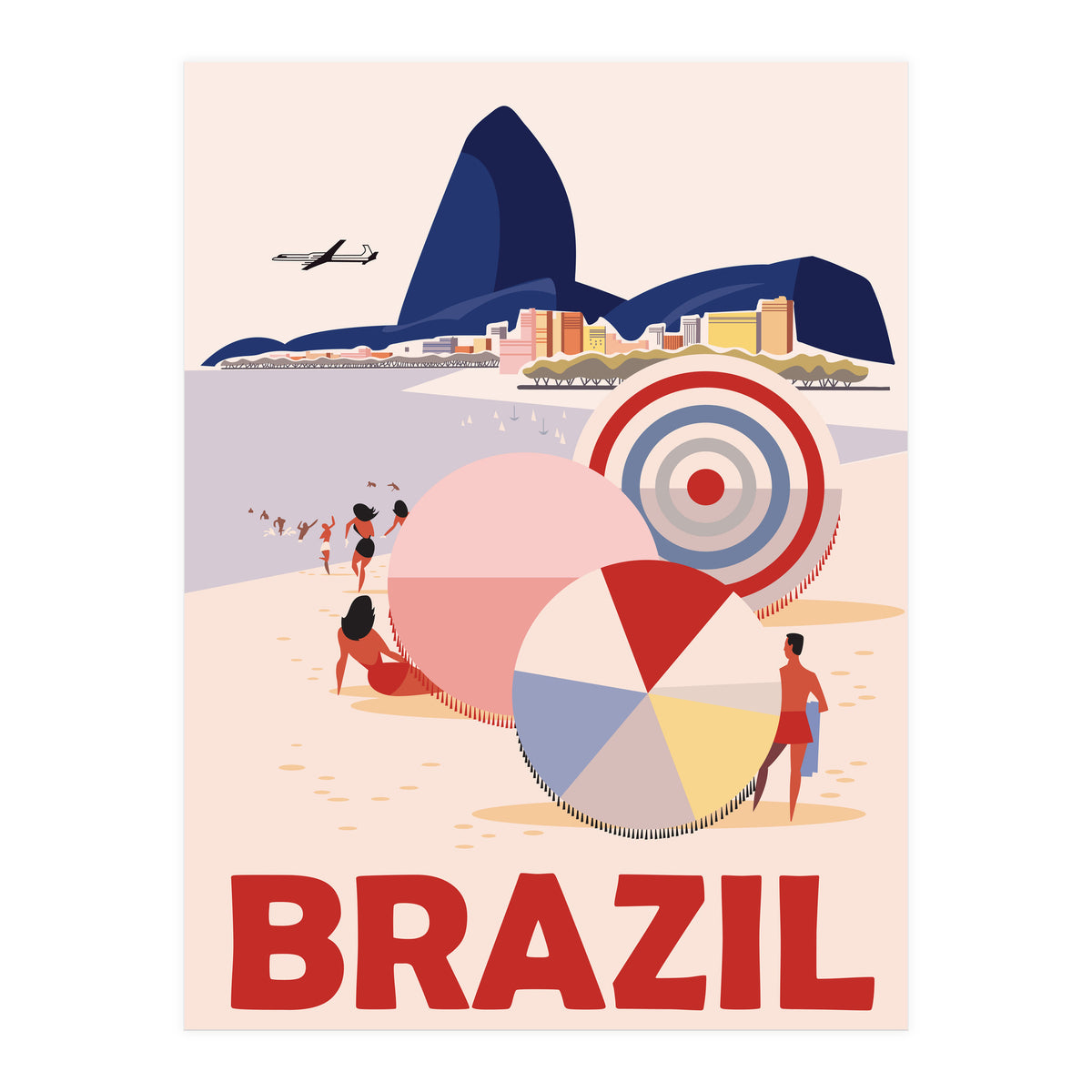 Brazil, Beach, Sao Paulo, City (Print Only)