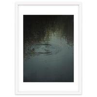 Moody Rain Puddle Ripples Oil Painting