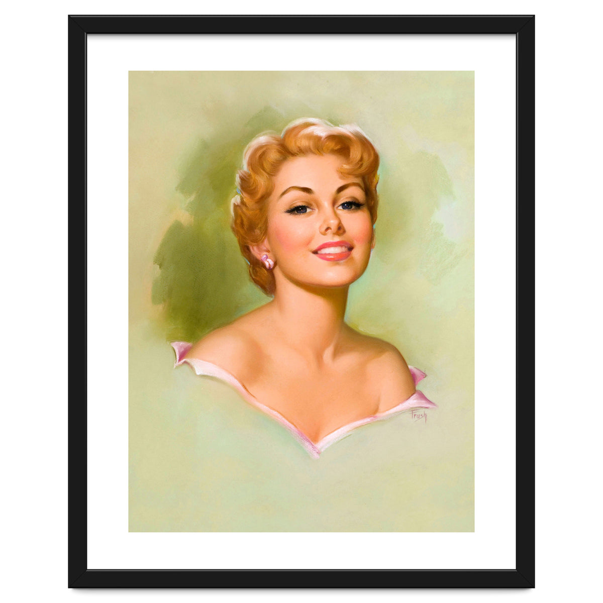 Pinup Blonde Girl Portrait