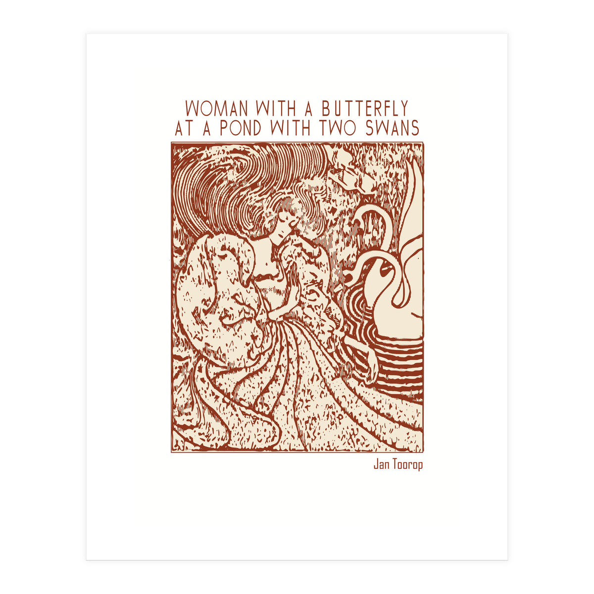 Woman With A Butterfly (Print Only)
