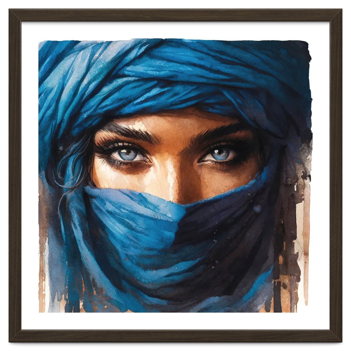 Blue Eyes Tuareg Woman Portrait
