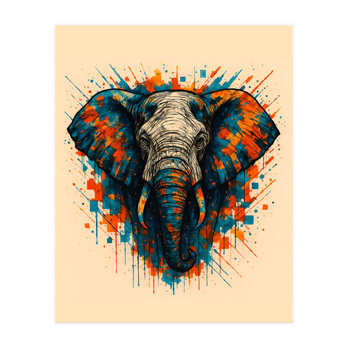 Elephant Animal Watercolor (Print Only)