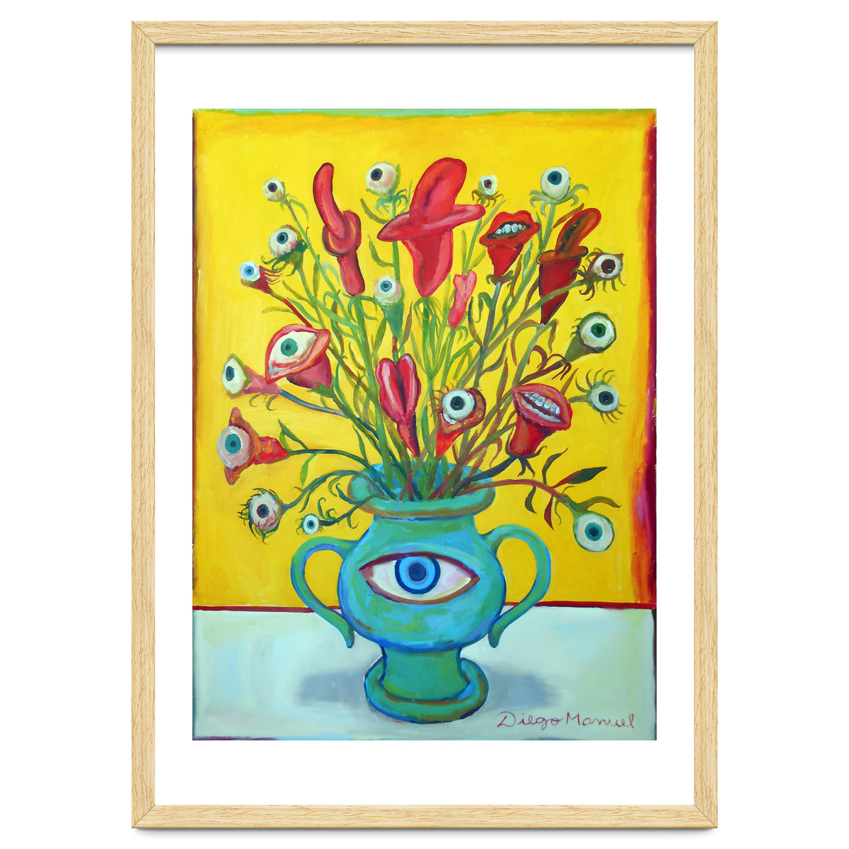 Flores Con Ojos Y Bocas