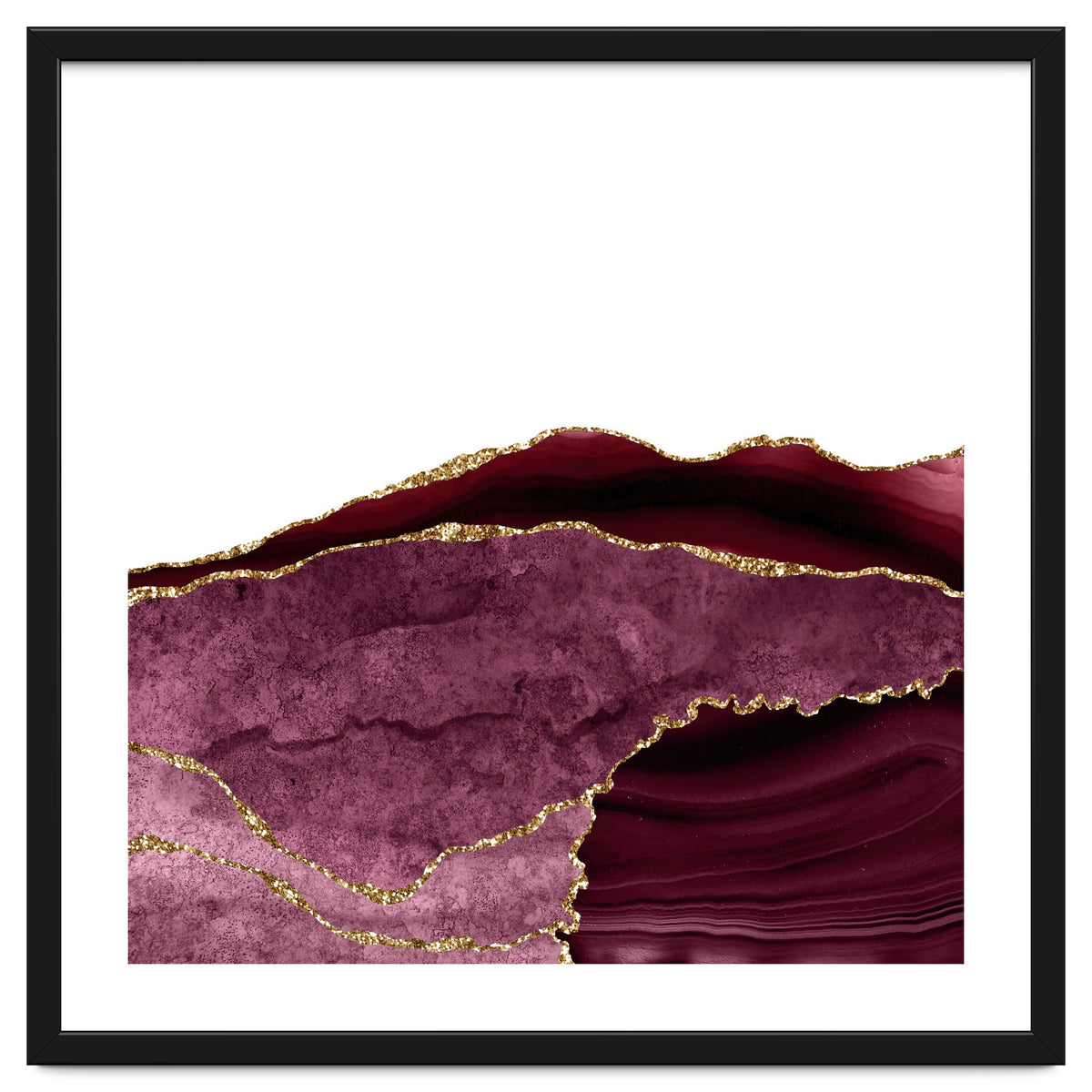 Burgundy & Gold Agate Texture 28