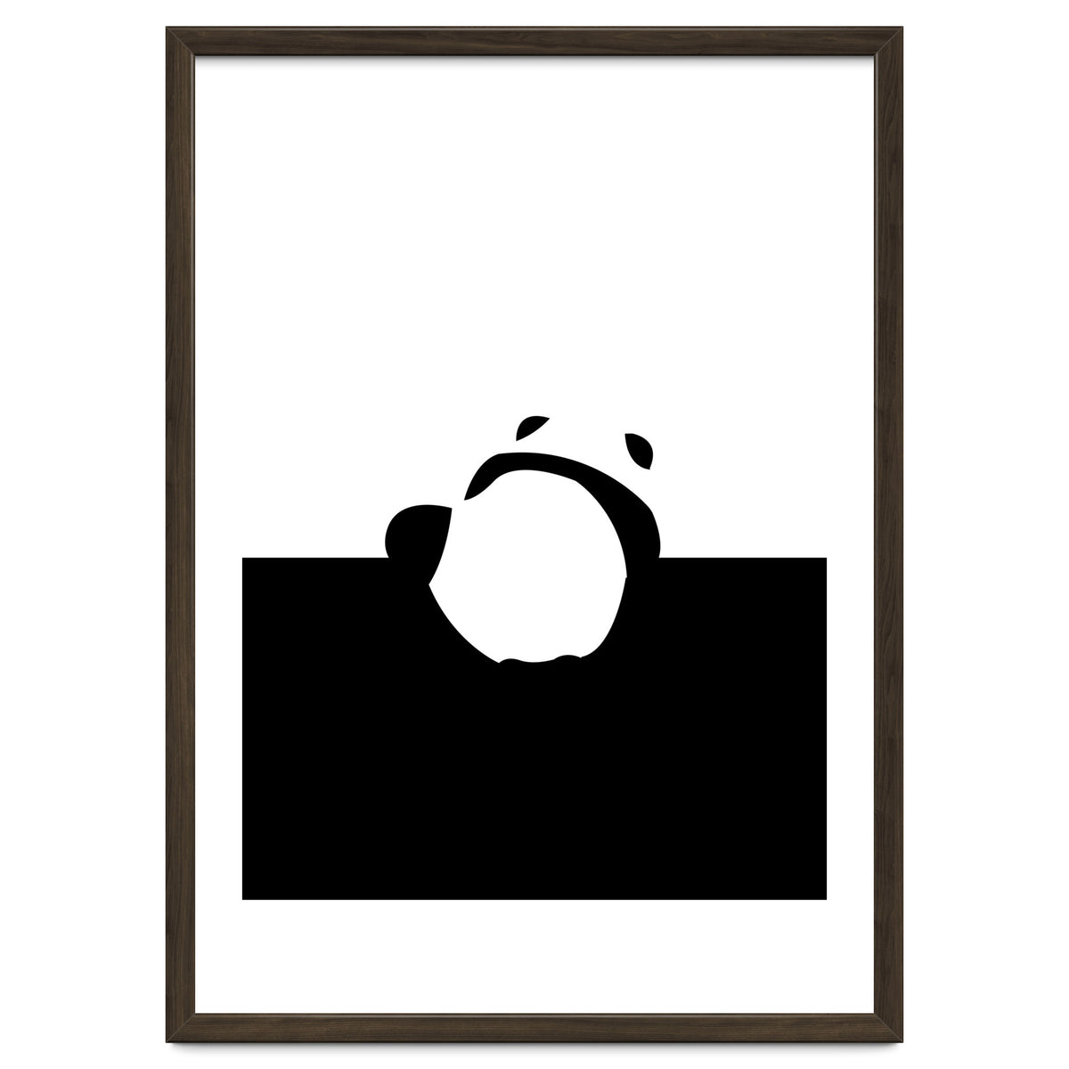 Find Your Feet, Panda Abstract Monochromatic Black & White, Wildlife Animals Cute Eclectic Bohemian Pets