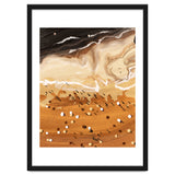 Coffee Beach, Ocean Sea Beachy Tropical Summer, Travel Painting Nature Landscape Waves People Sand thumbnail