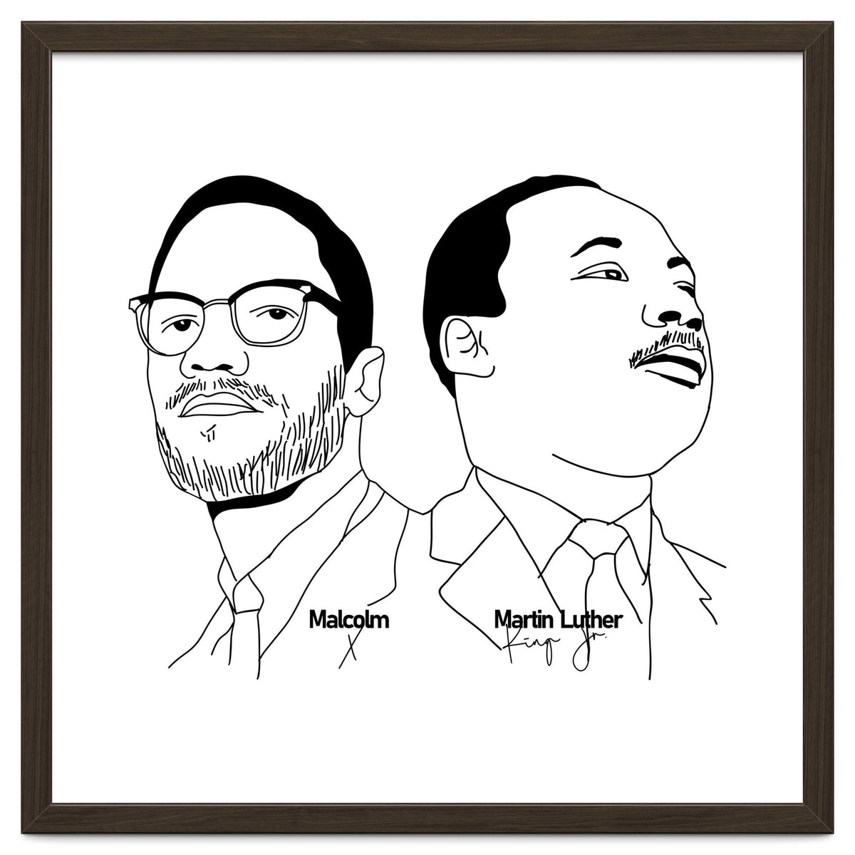 Martin Luther King Jr and Malcolm X