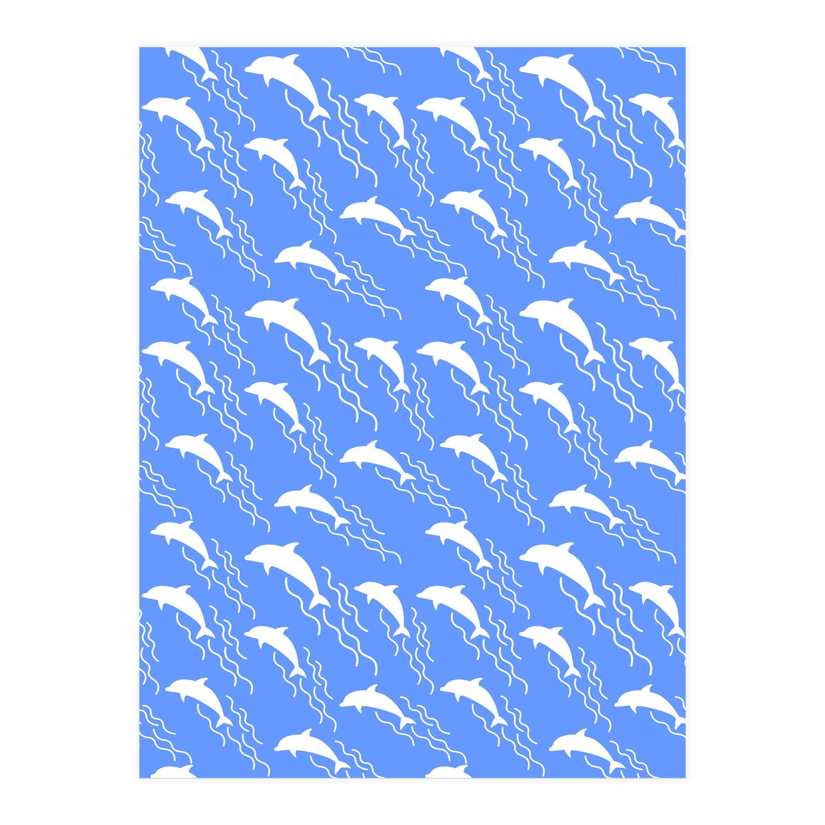 Swimming dolphins (Print Only)
