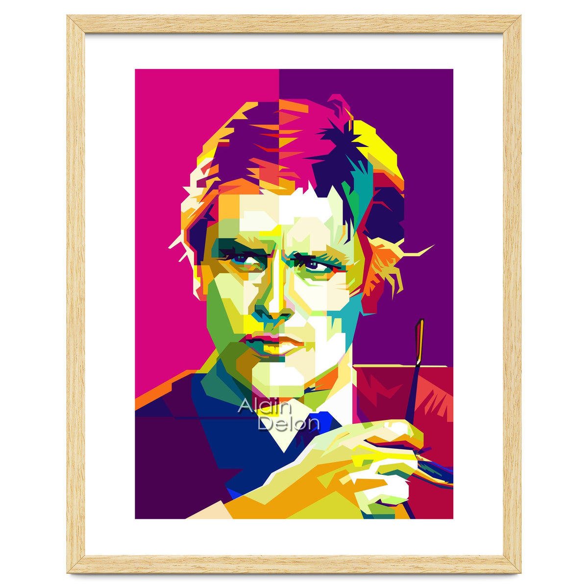 Alain Delon Retro Art WPAP