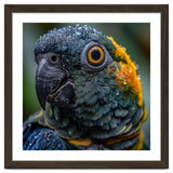 Close Up Of A Wet Macaw Parrot Head thumbnail