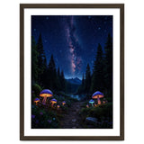 Enchanted Midnight Forest: Glowing Mushrooms and Milky Way thumbnail