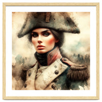 Napoleonic Officer Woman Portrait