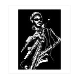 Rahsaan Roland Kirk American Jazz Multi-Instrumentalist in Grayscale (Print Only) thumbnail