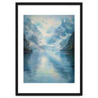 Ethereal Descent: The Glimmering Silence of the Ancient Glacial Fjord