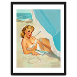Pinup Sexy Blonde On The Beach thumbnail