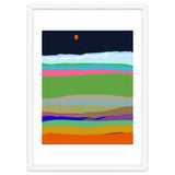Iceland, Abstract Nature Travel Landscape, Eclectic Rainbow Retro Concept, Colorful Boho Modern Contemporary thumbnail