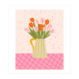 Tulips in a vase - pink and orange (Print Only) thumbnail