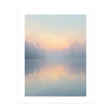 Misty Sunrise Over Pine Forest Lake (Print Only) thumbnail