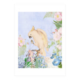 White Cockatoo In Flower Jungle  (Print Only) thumbnail