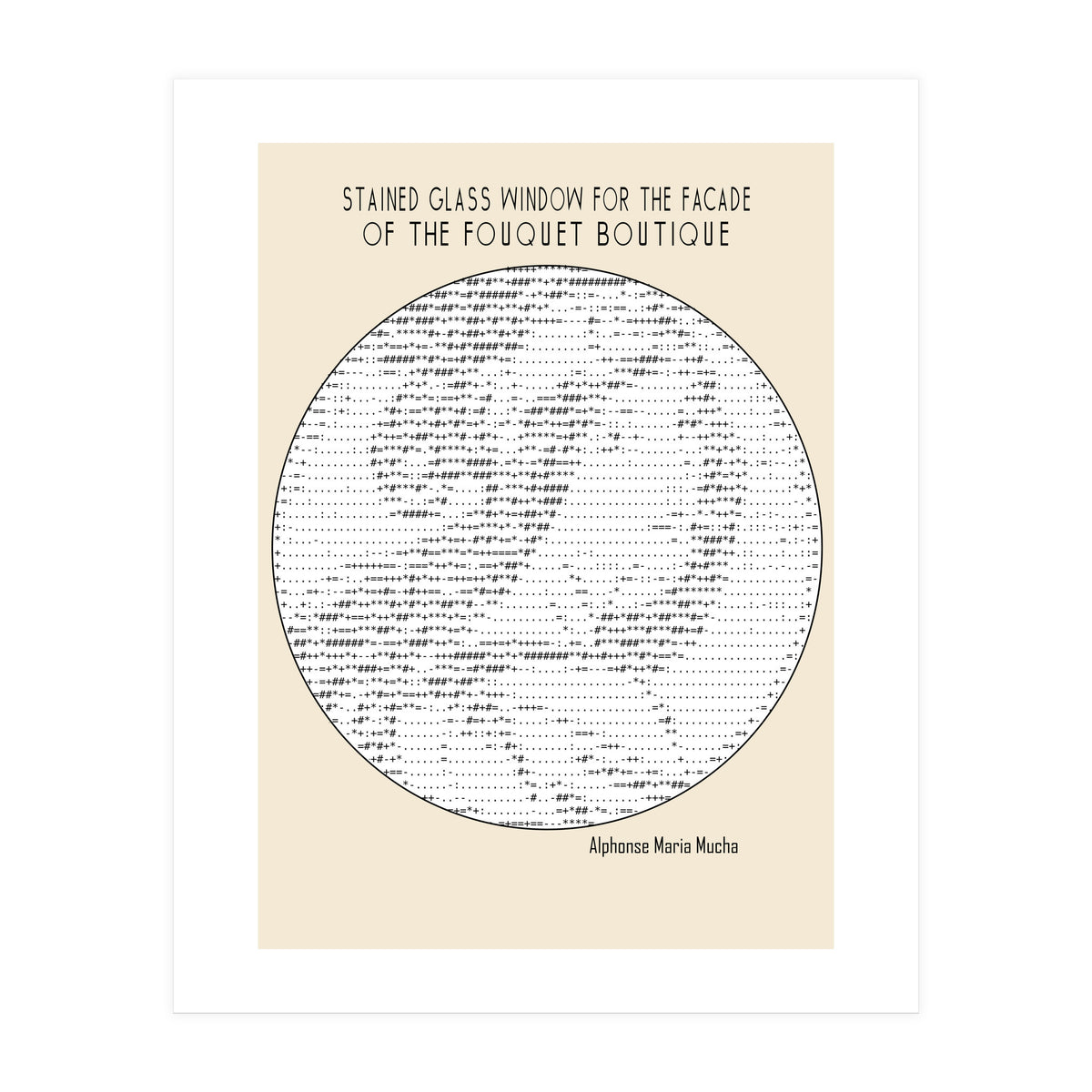 Stained Glass Window (ascii Art) (Print Only)