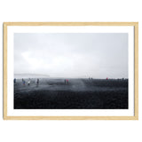 Tourists on the black sand beach - Iceland thumbnail