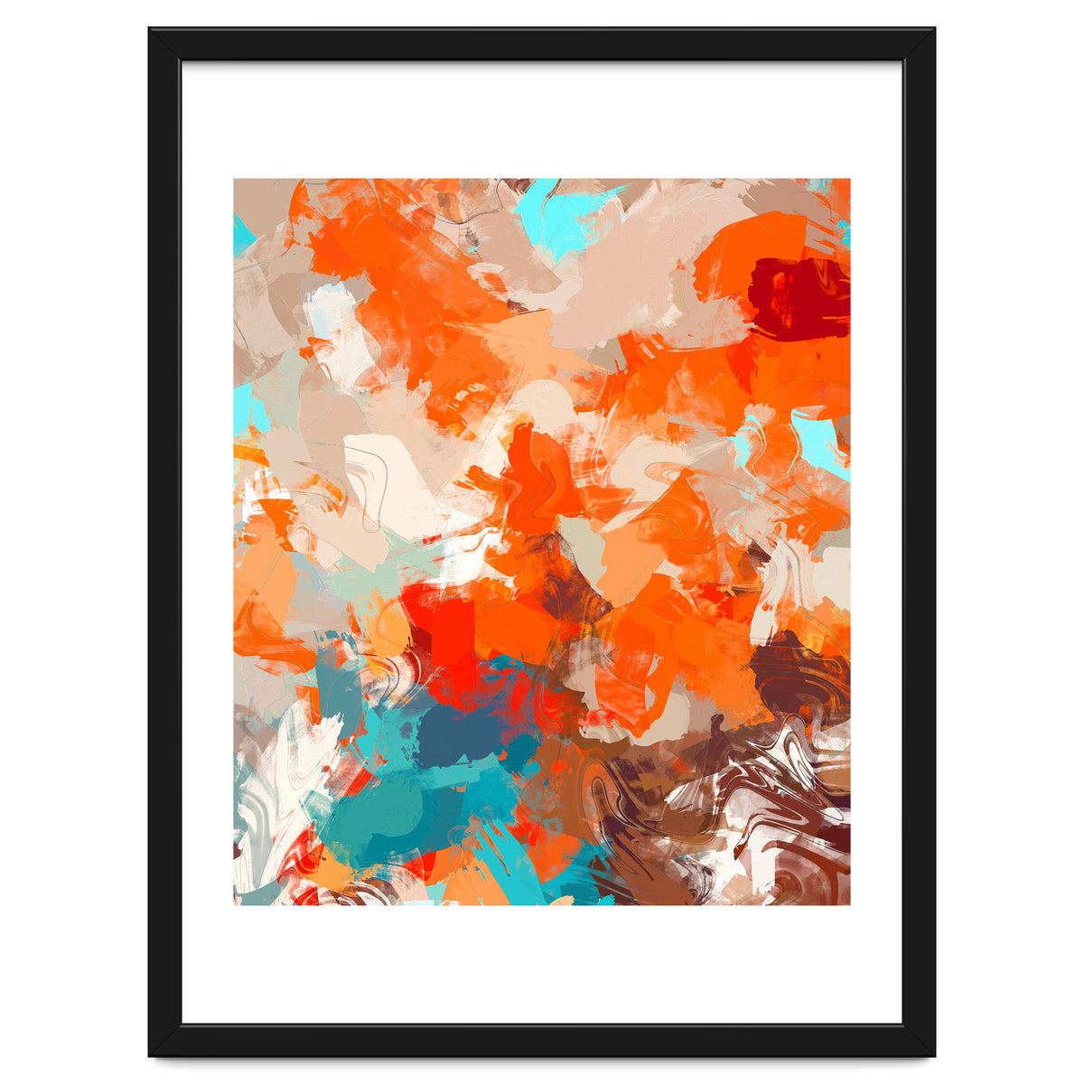 Pleasure, Abstract Painting Summer, Positivity Modern Bohemian Pop of Color Bright Good Vibes