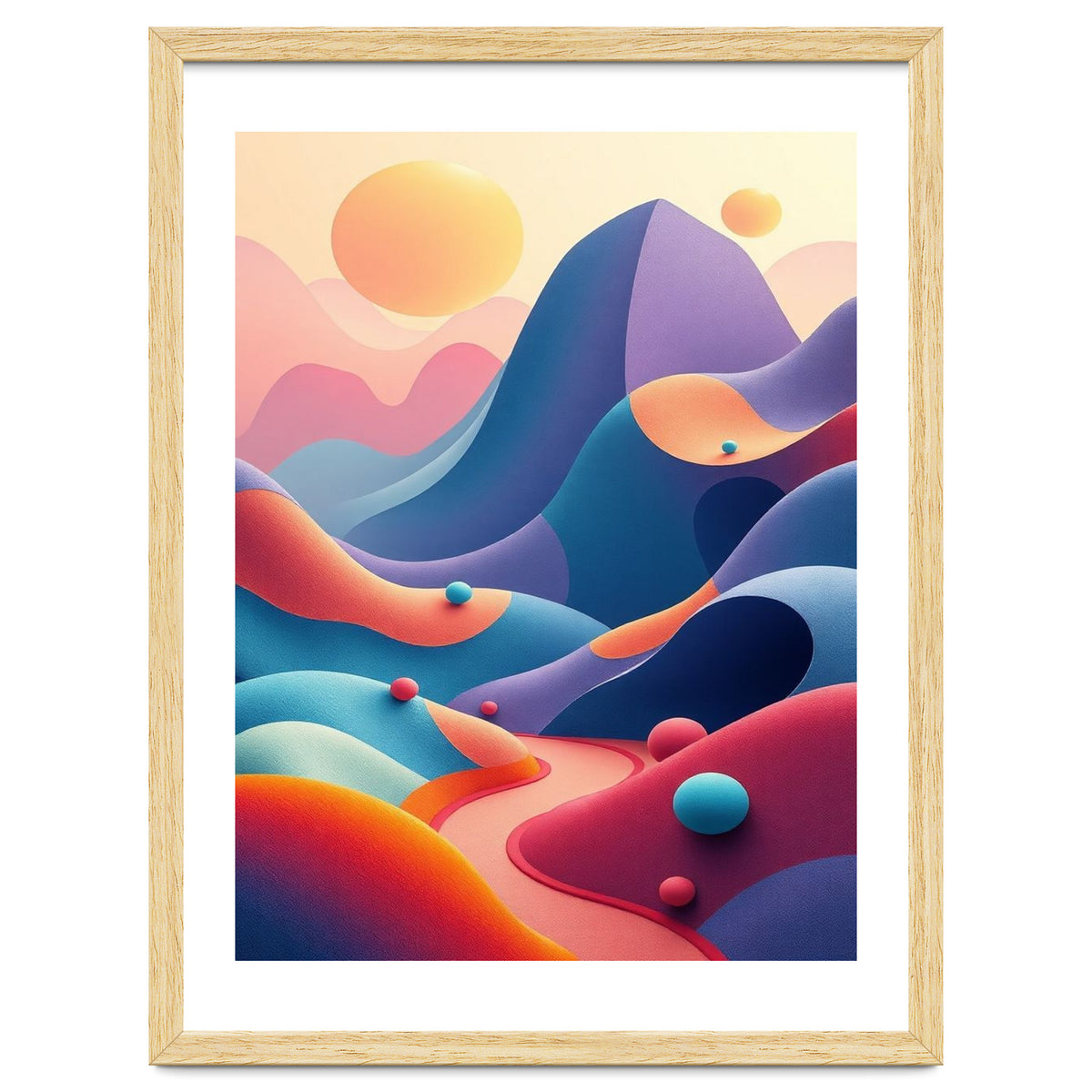 Colorful Surreal Dreamscape Digital Art