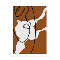 Abstract Brown and Black Lines (Print Only)